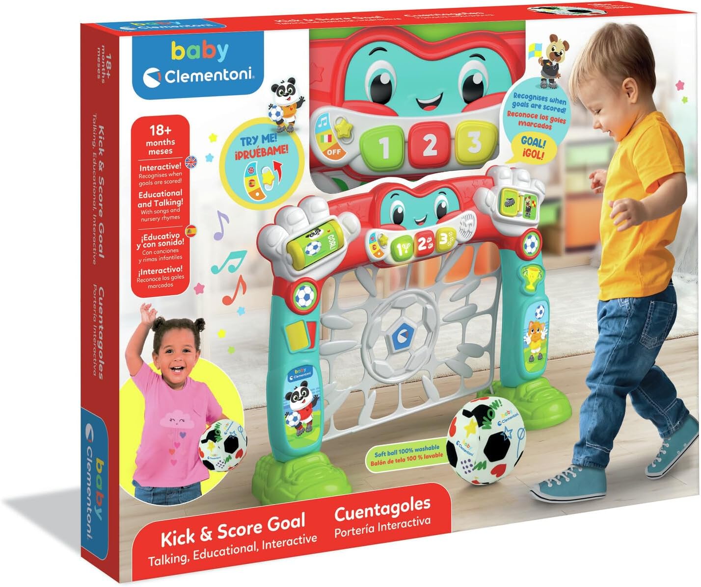 Clementoni Baby Kick & Score Goal Interactive Toy
