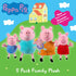 Peppa Pig 5 Pack Family Soft Plush Toy Set with Baby Evie