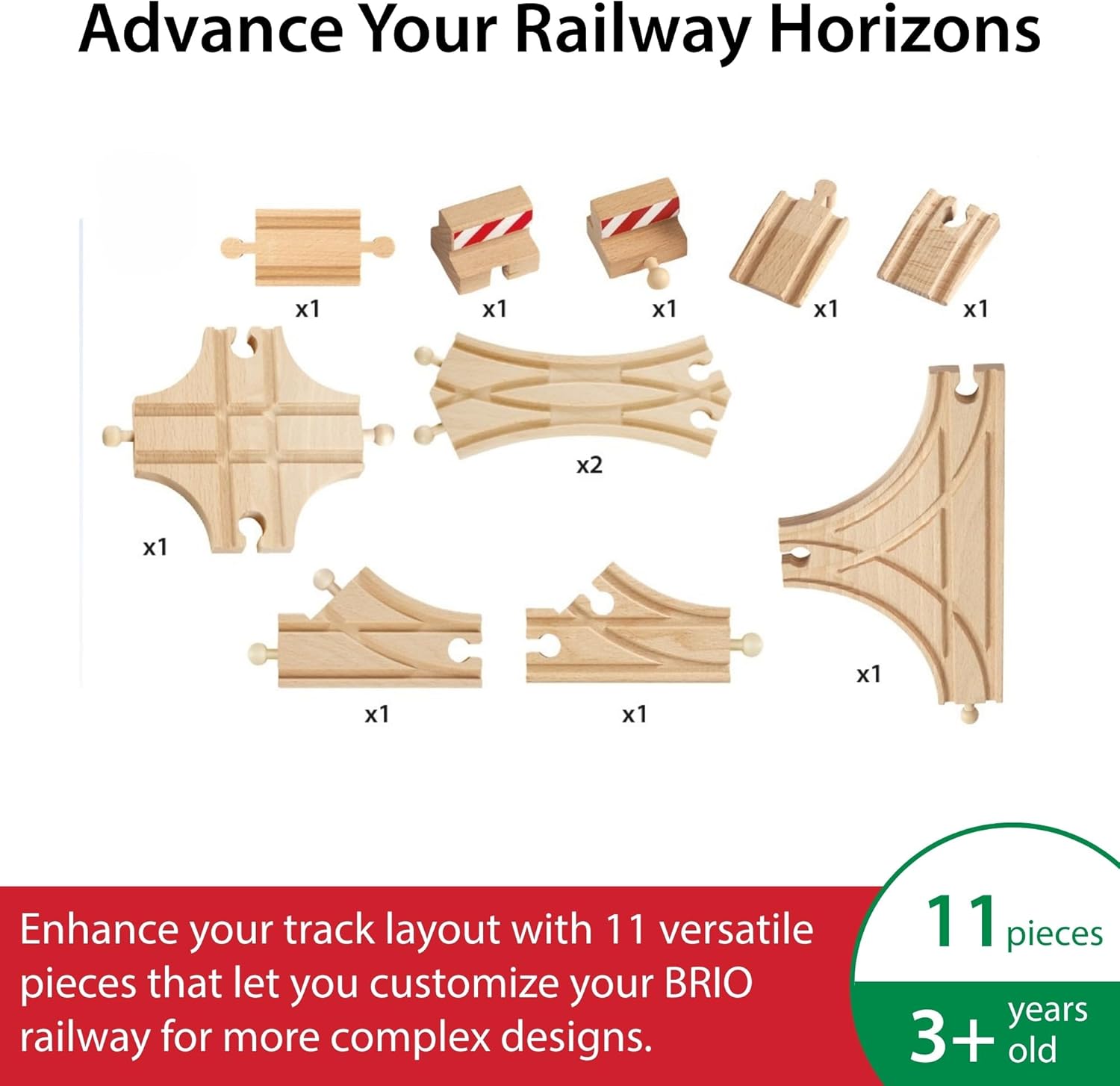 BRIO 33307 Expansion Pack Advanced Wooden Train Track