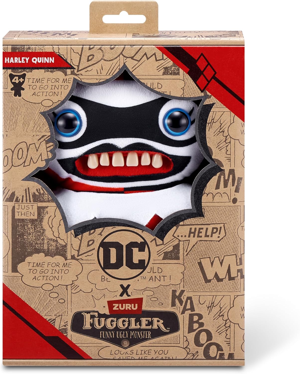 ZURU Fuggler x DC Funny Ugly Monster Soft Plush Toy HARLEY QUINN