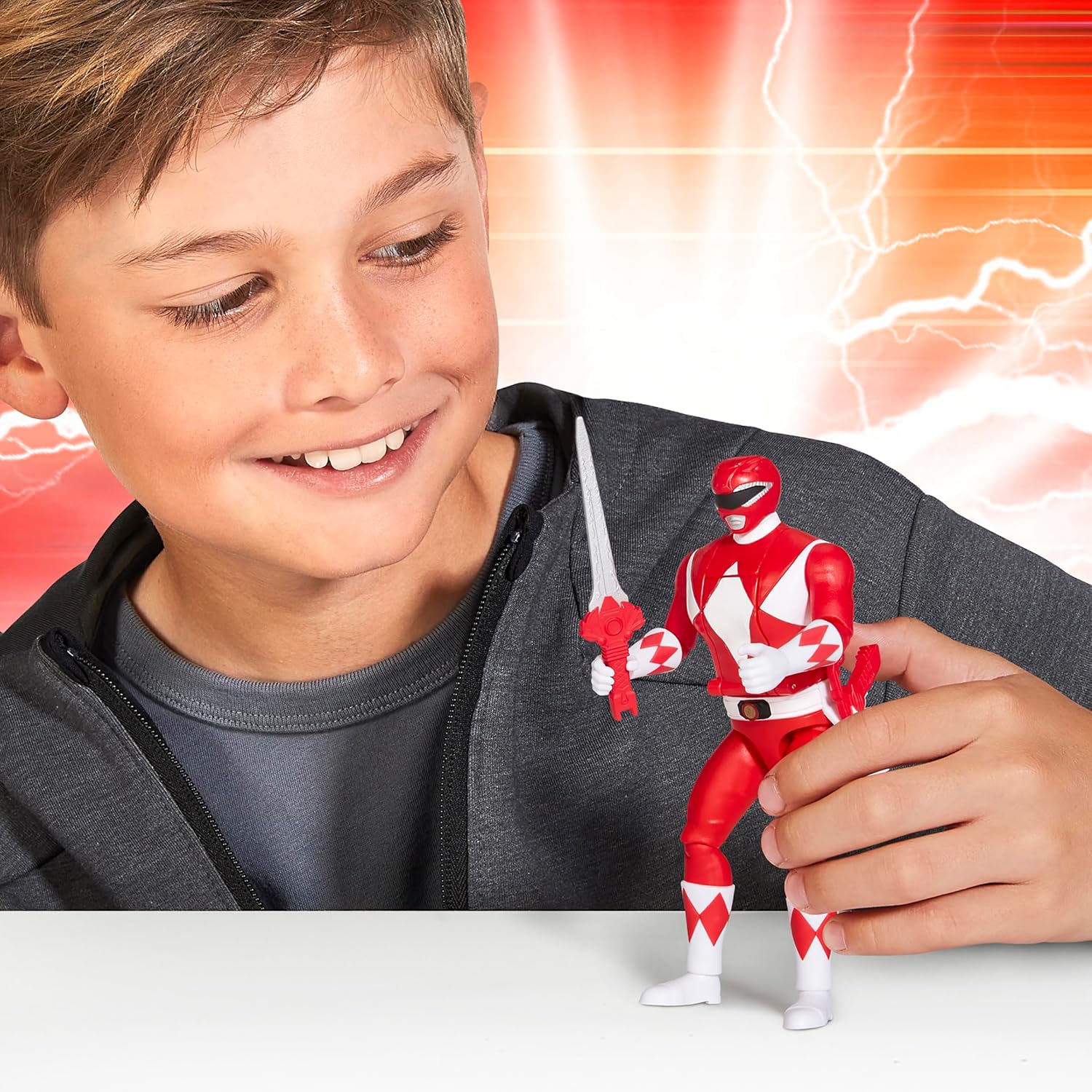 Mighty Morphin Power Rangers RED RANGER Auto-Morphin Action Figure