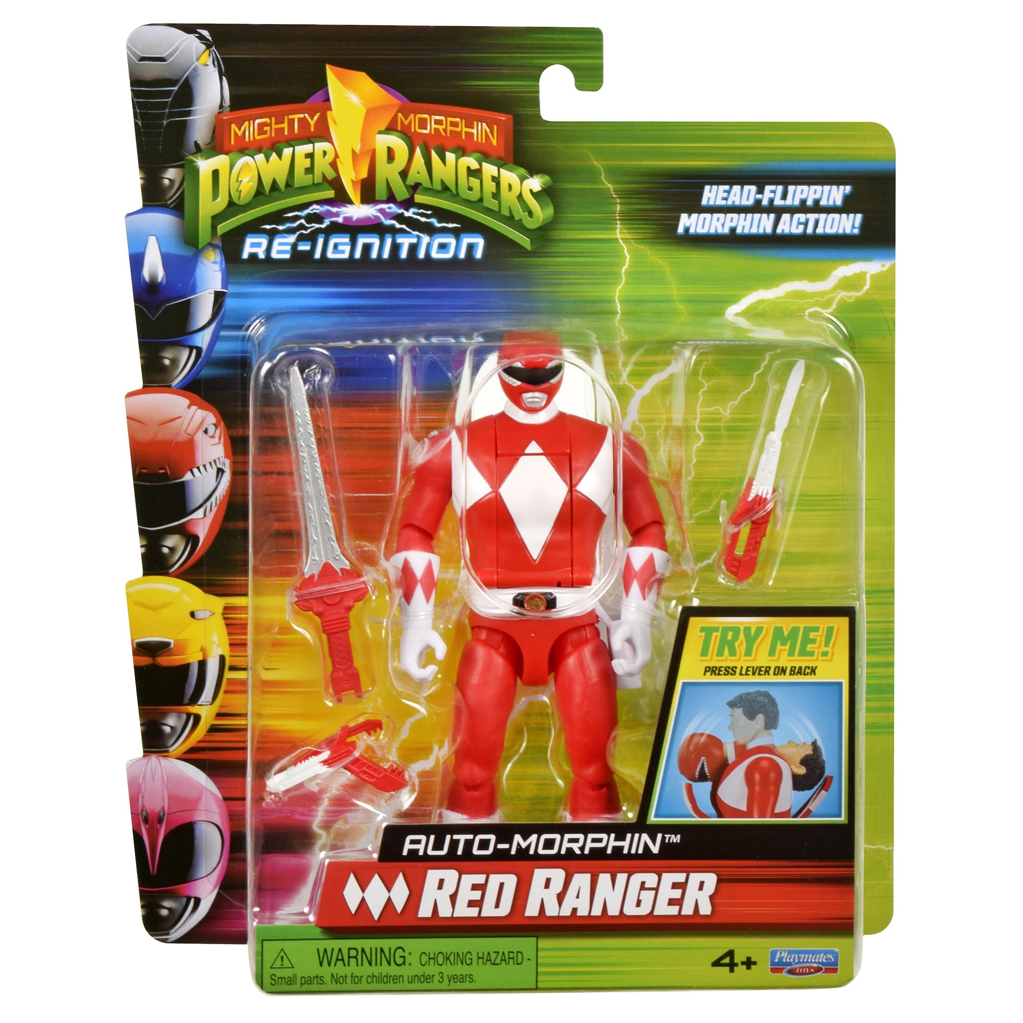 Mighty Morphin Power Rangers RED RANGER Auto-Morphin Action Figure