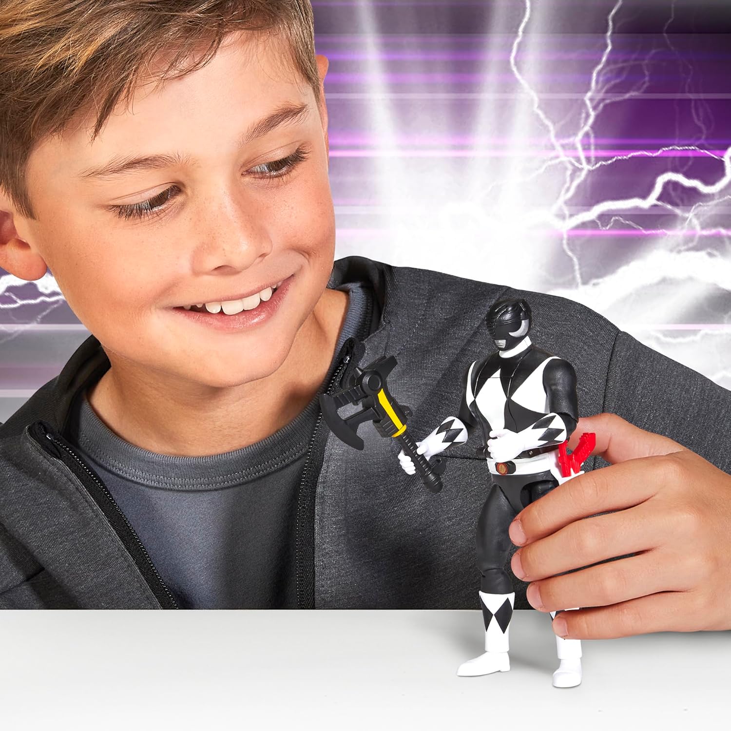 Mighty Morphin Power Rangers BLACK RANGER Auto-Morphin Action Figure
