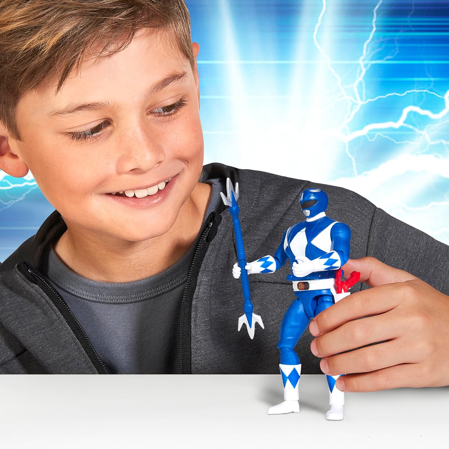 Mighty Morphin Power Rangers BLUE RANGER  Auto-Morphin Action Figure