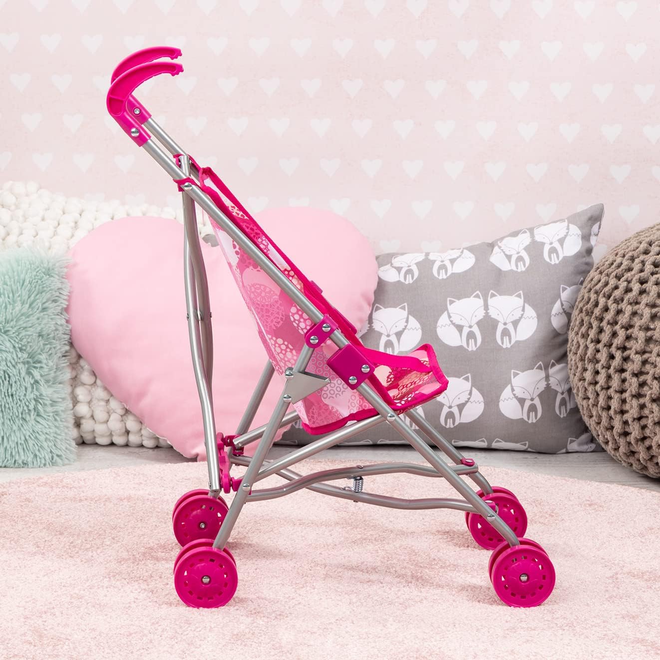 Bayer Design PINK Dolls Pushchair Stroller