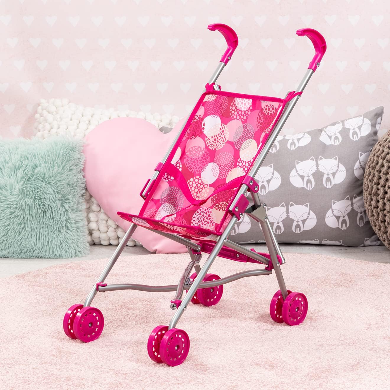 Bayer Design PINK Dolls Pushchair Stroller