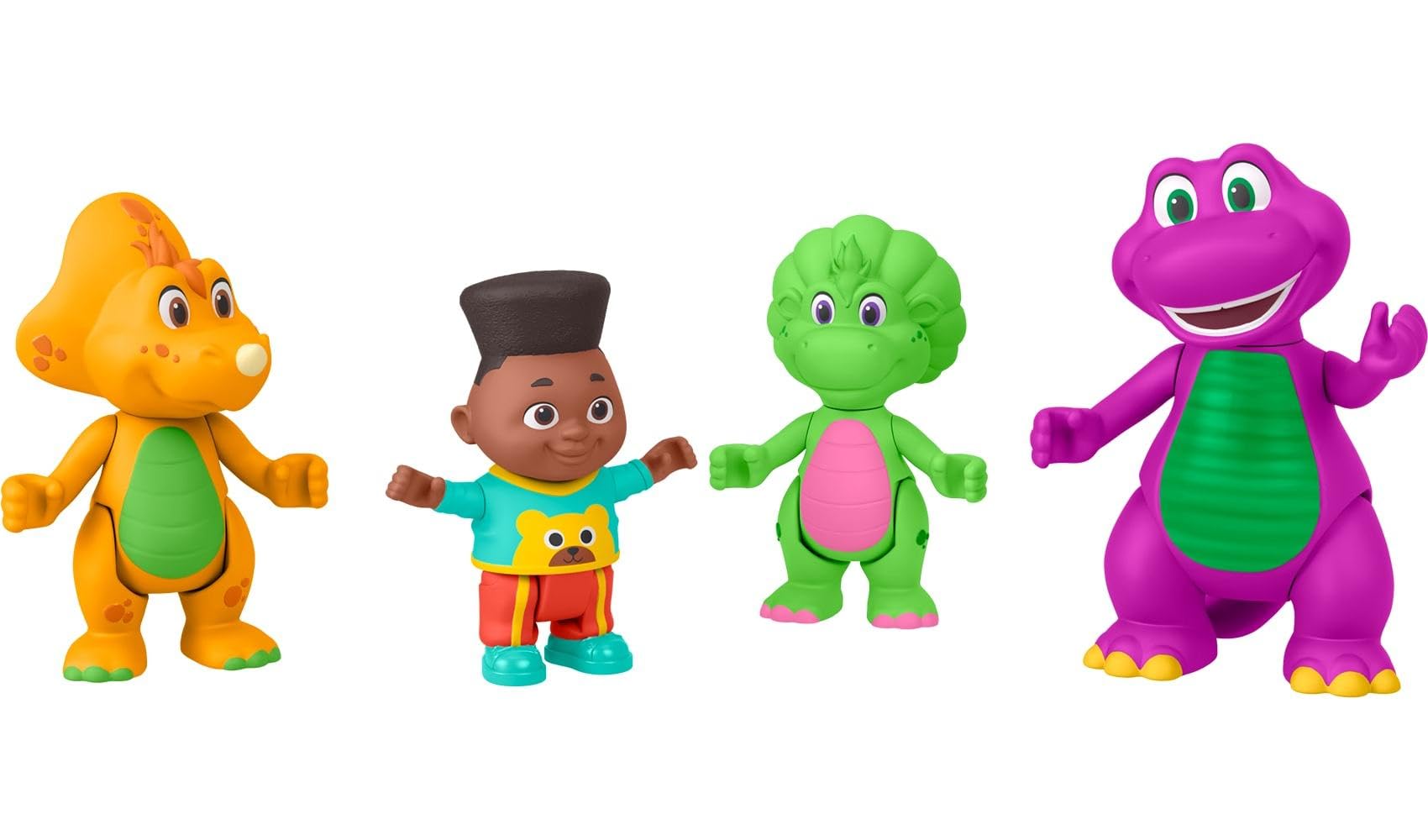 BARNEY'S WORLD Barney Hey Friends Fisher-Price Figure 4 Pack