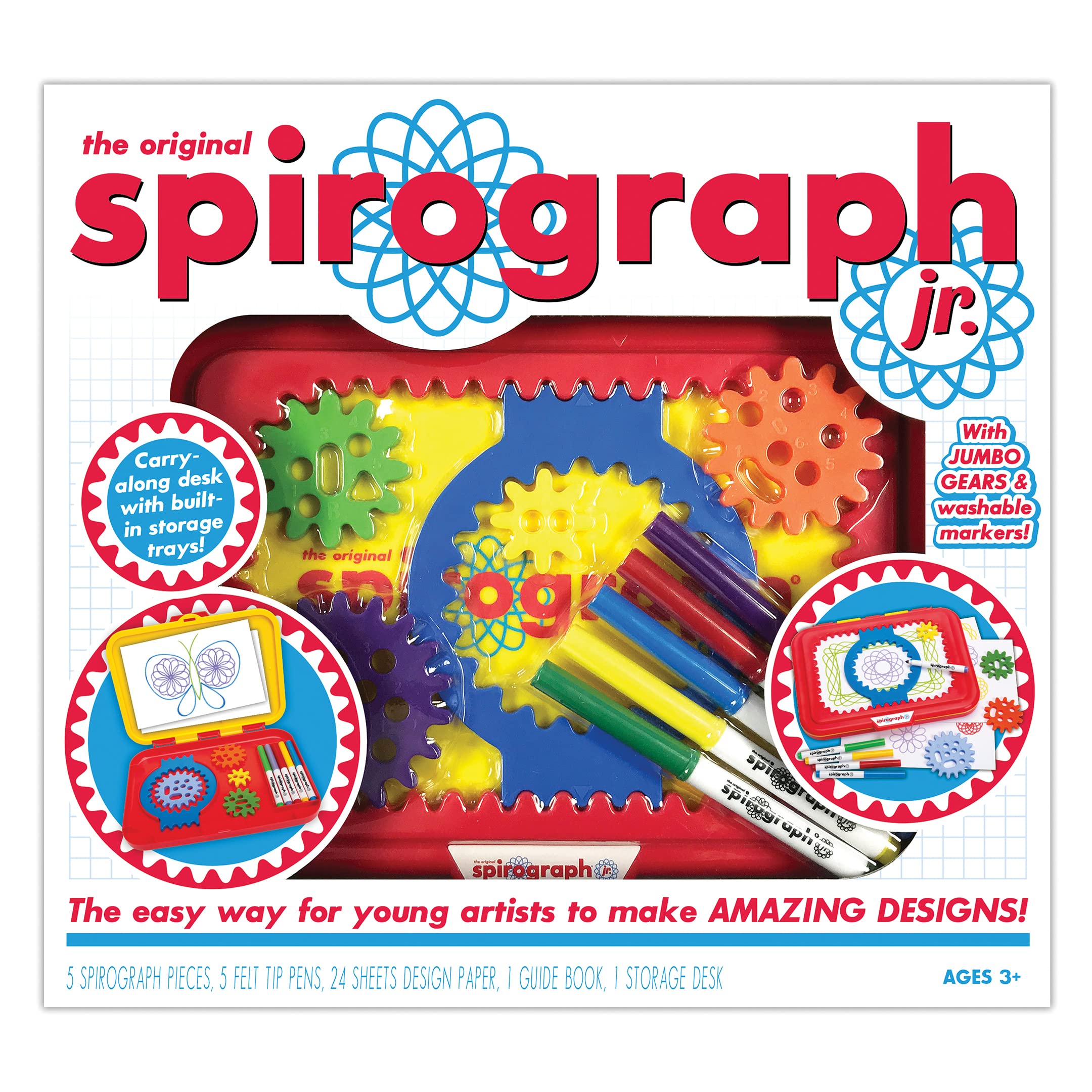 Spirograph Junior Set Create Amazing Endless Designs Includes Jumbo Sized Pieces