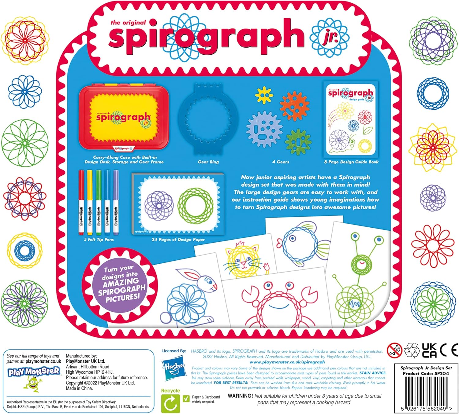 Spirograph Junior Set Create Amazing Endless Designs Includes Jumbo Sized Pieces