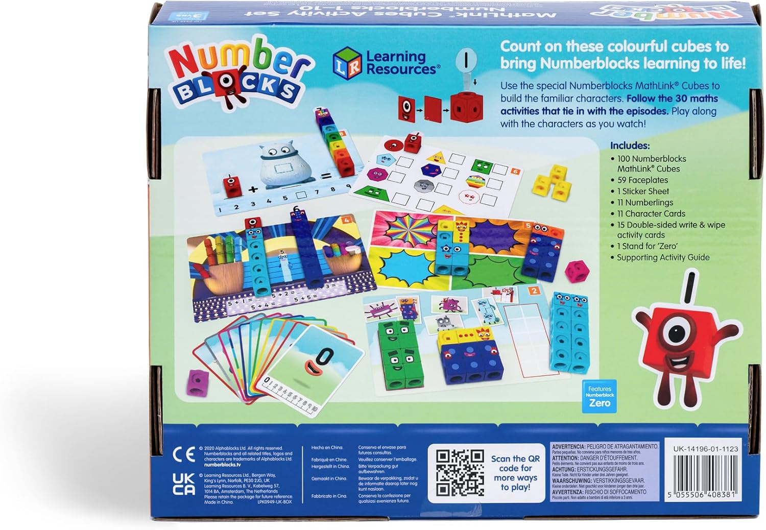Learning Resources MathLink Cubes Numberblocks 1-10 Activity Set