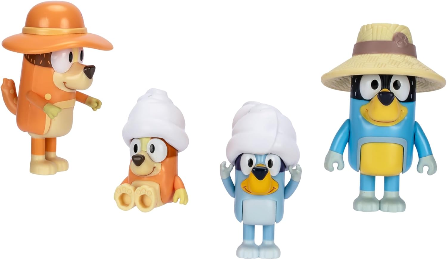 Bluey Figure 4-Pack Family Trip 2.5 Inch Poseable Figures