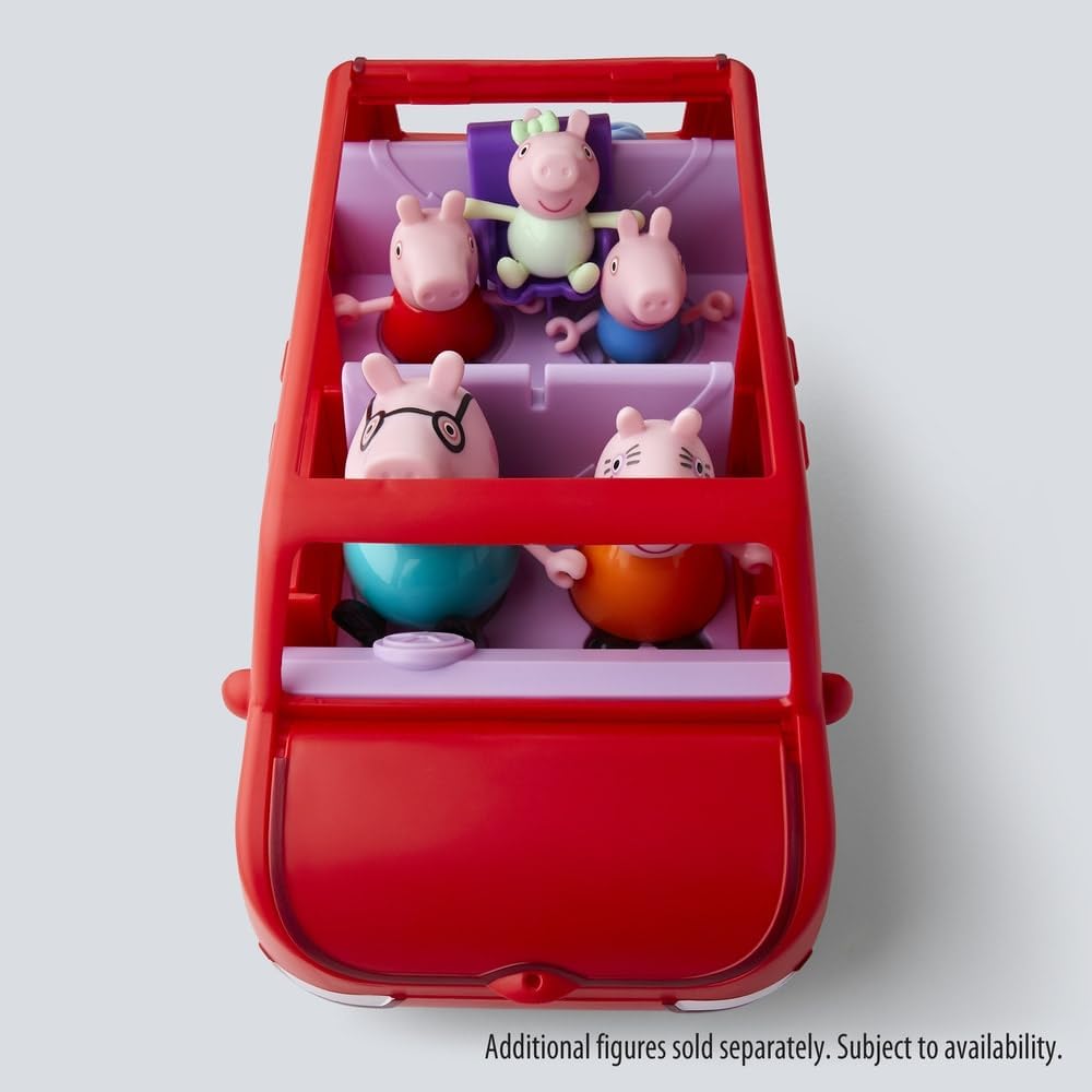 Peppa Pig Peppa's Big Family Car Playset with Baby Eve and Peppa Figures