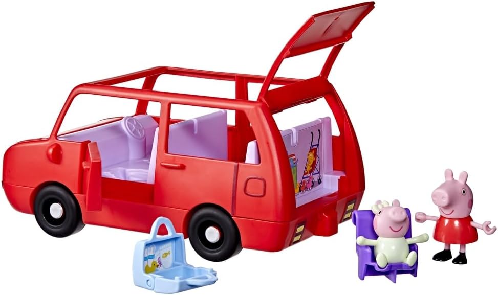 Peppa Pig Peppa's Big Family Car Playset with Baby Eve and Peppa Figures