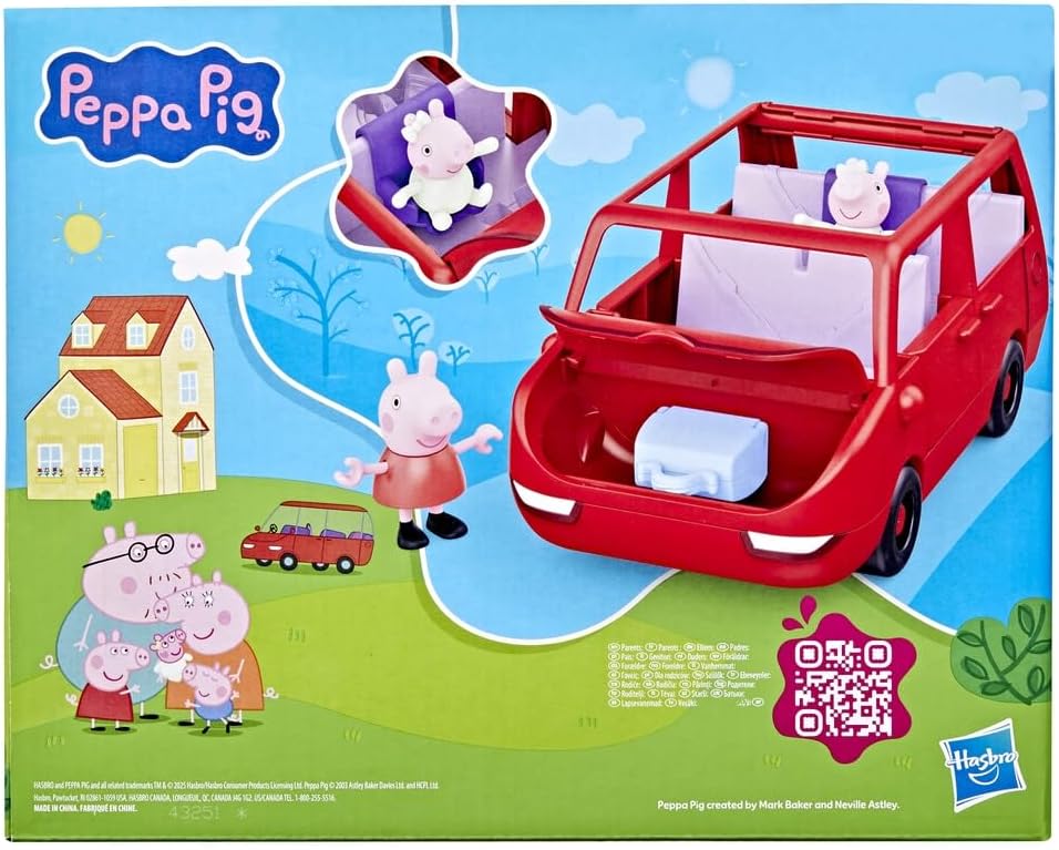 Peppa Pig Peppa's Big Family Car Playset with Baby Eve and Peppa Figures