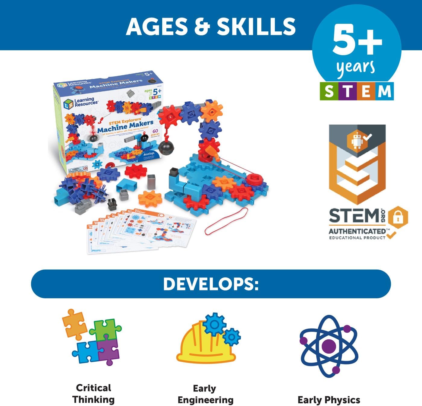 Learning Resources STEM Explorers Machine Makers 60 Pieces