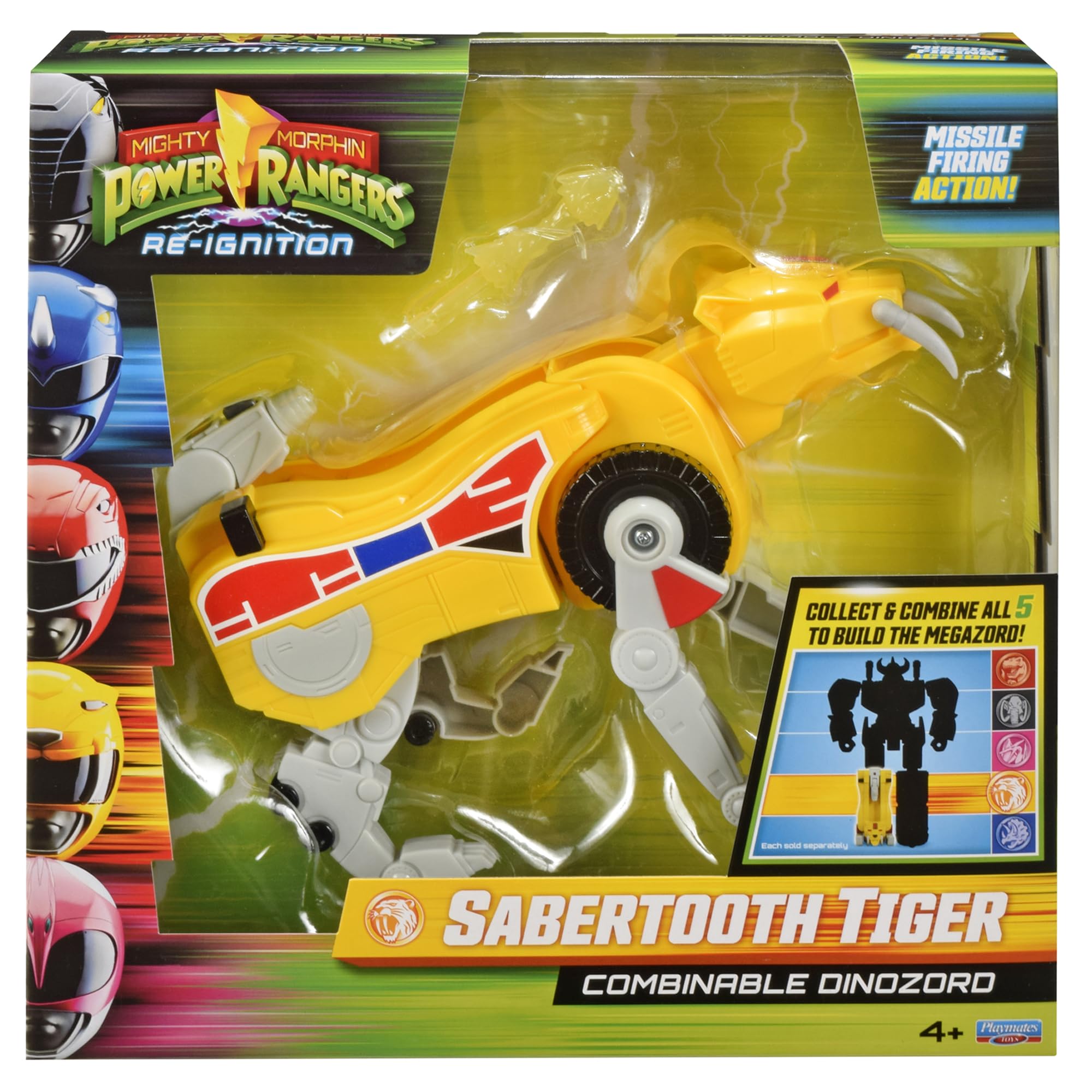 Power Rangers Mighty Morphin Re-Ignition Sabertooth Tiger Combinable Dinozord