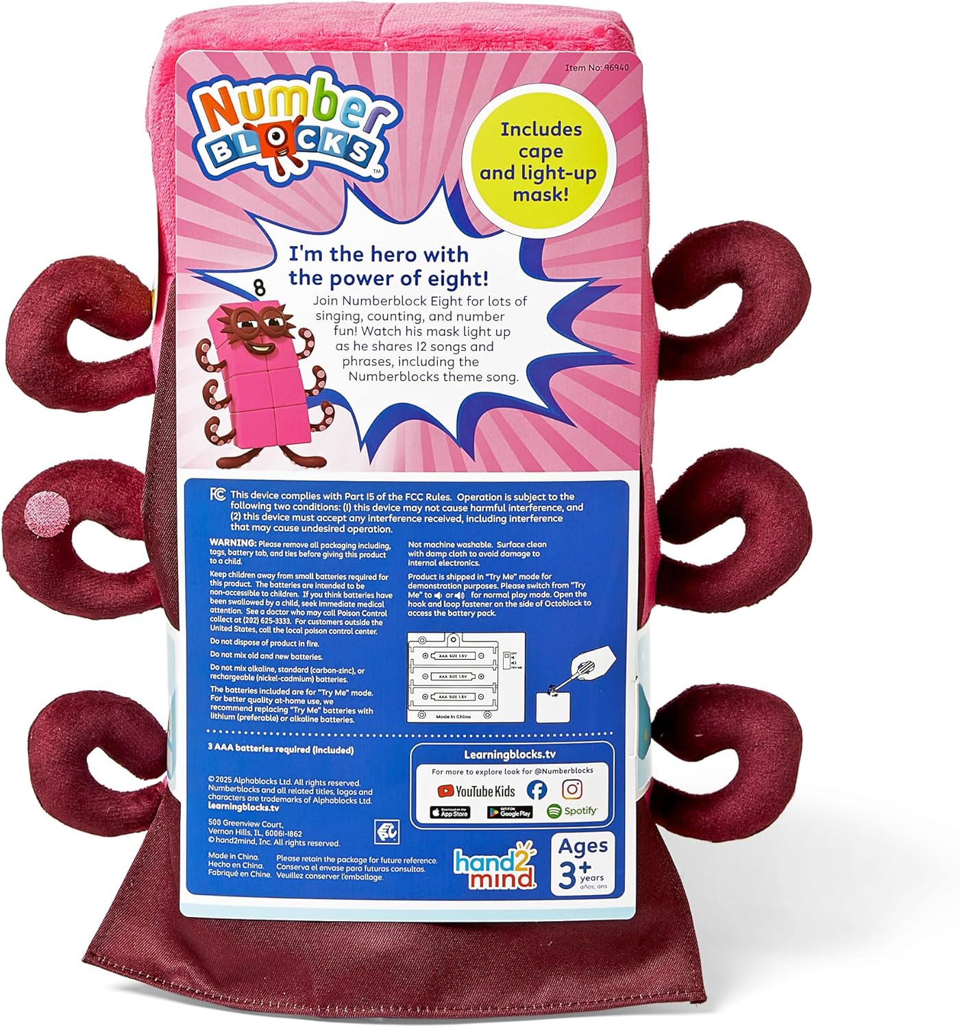 Learning Resources Numberblocks Sing-Along Superhero Octoblock Plush