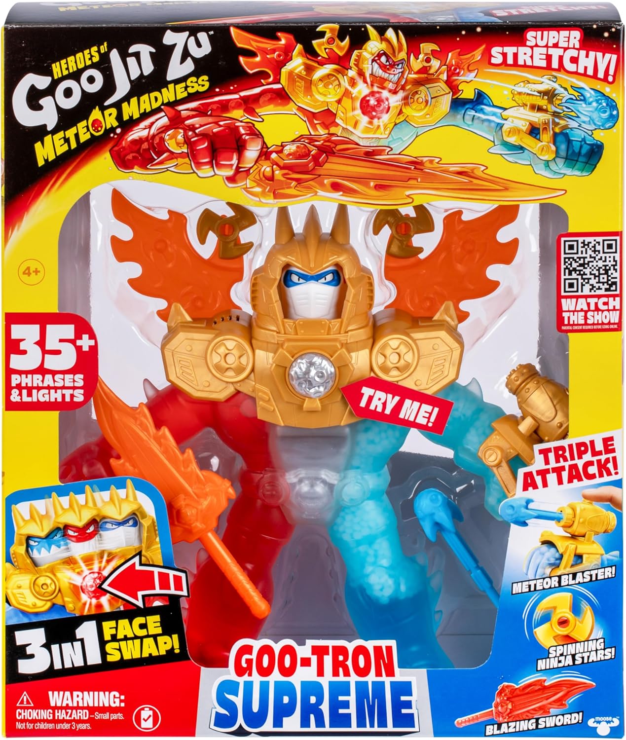 Heroes of Goo Jit Zu Goo-Tron Supreme Combines The Power Of Blazagon, Pantaro & Thrash
