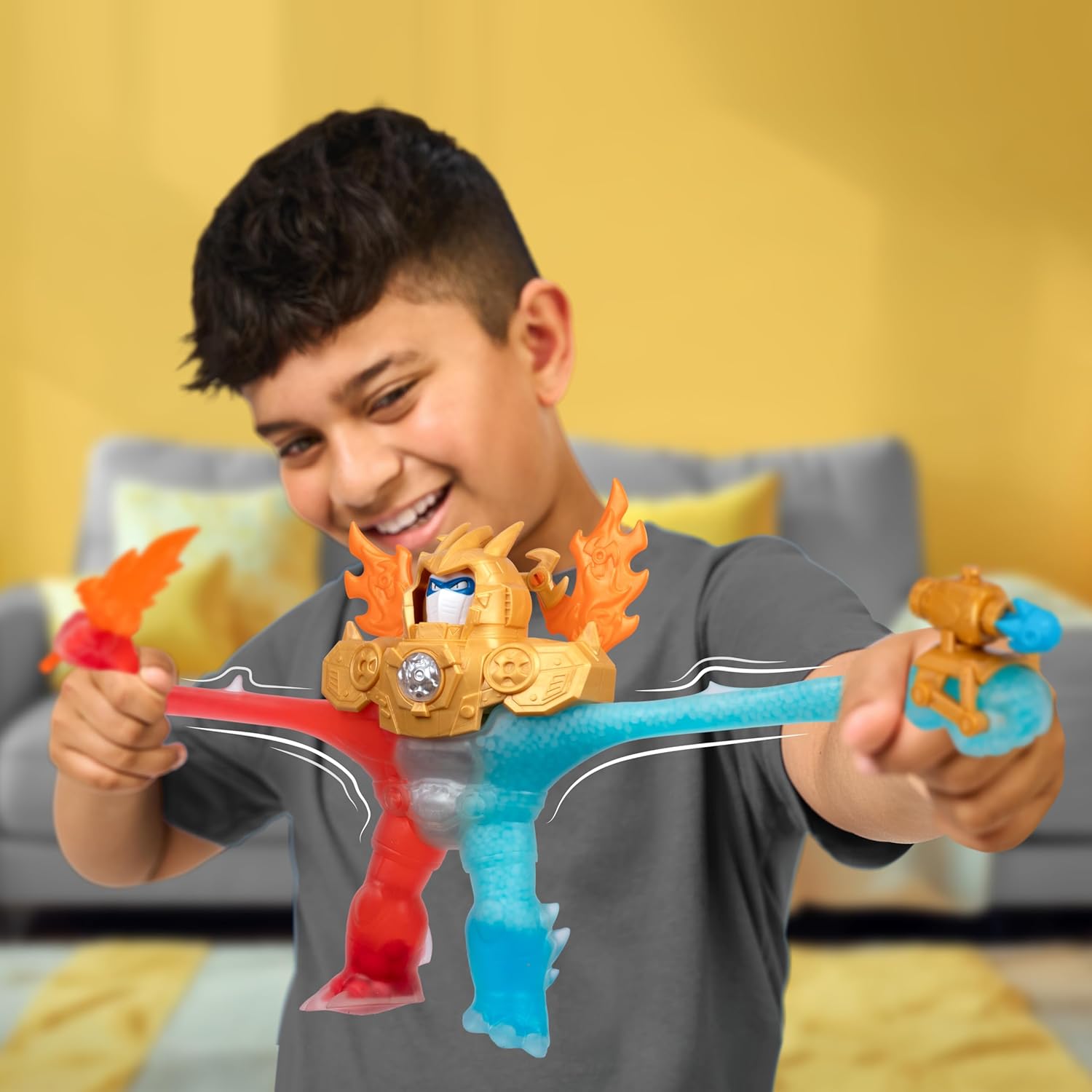 Heroes of Goo Jit Zu Goo-Tron Supreme Combines The Power Of Blazagon, Pantaro & Thrash