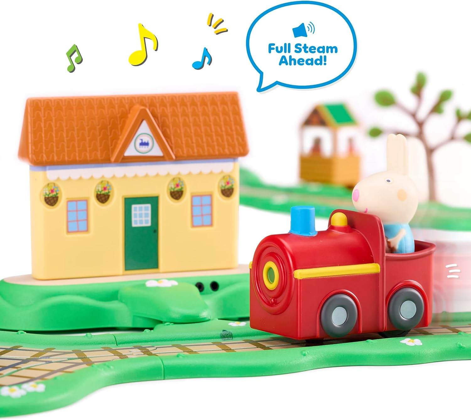 Peppa Pig Whizz Around Clickety Clack Train Set Motorised Vehicles Track Toys