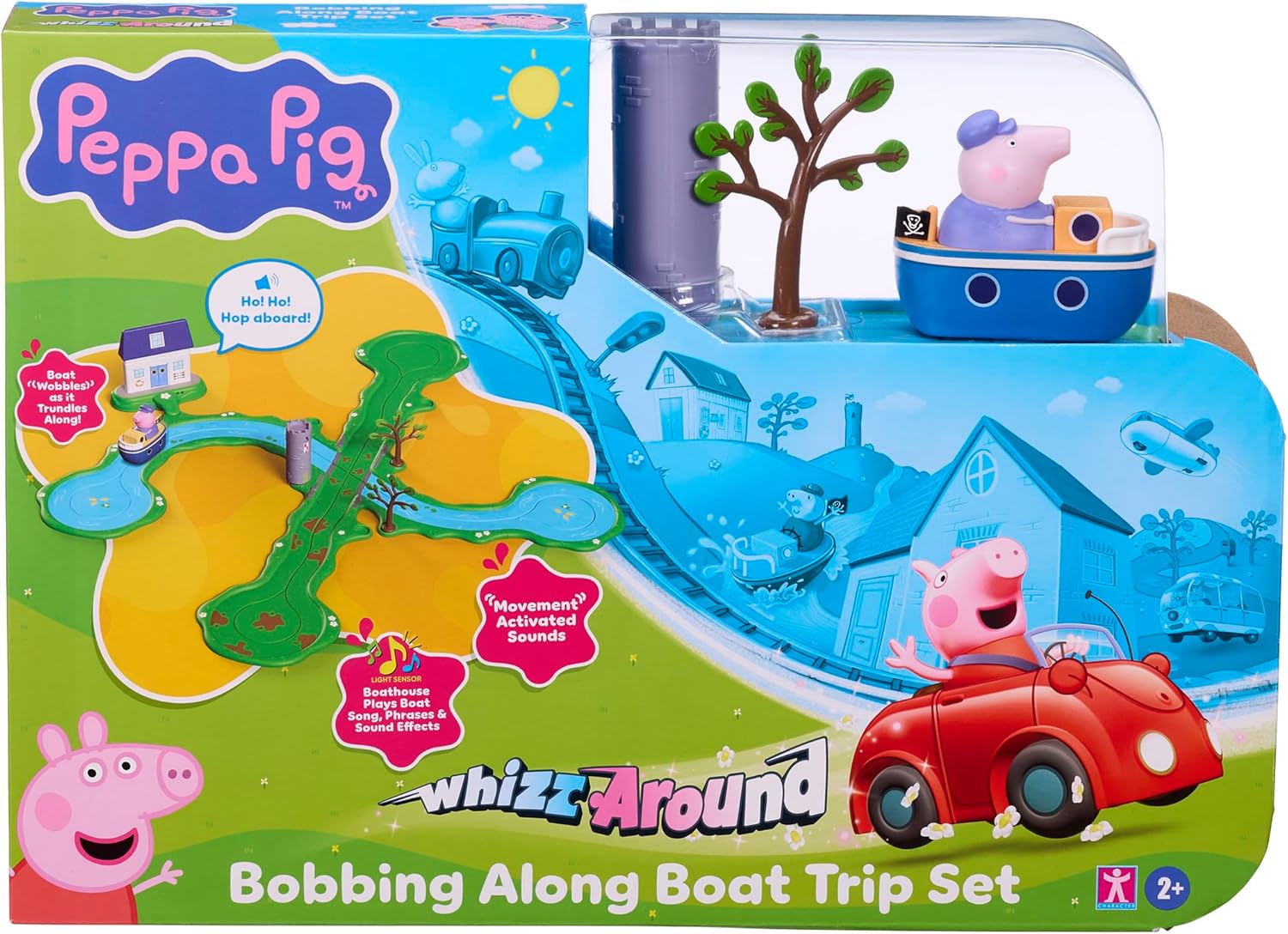 Peppa Pig Whizz Around Bobbing Along Boat Trip Motorised Vehicles Track Toys