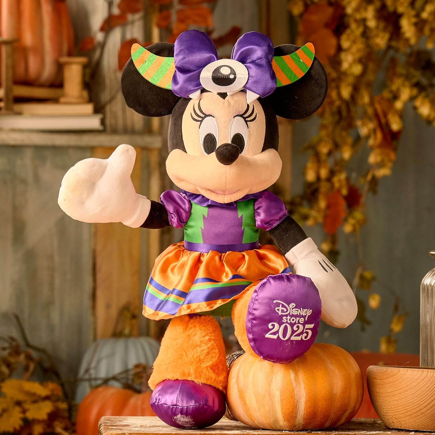 Disney Store Official Halloween Minnie Mouse Soft Plush Toy - 2025
