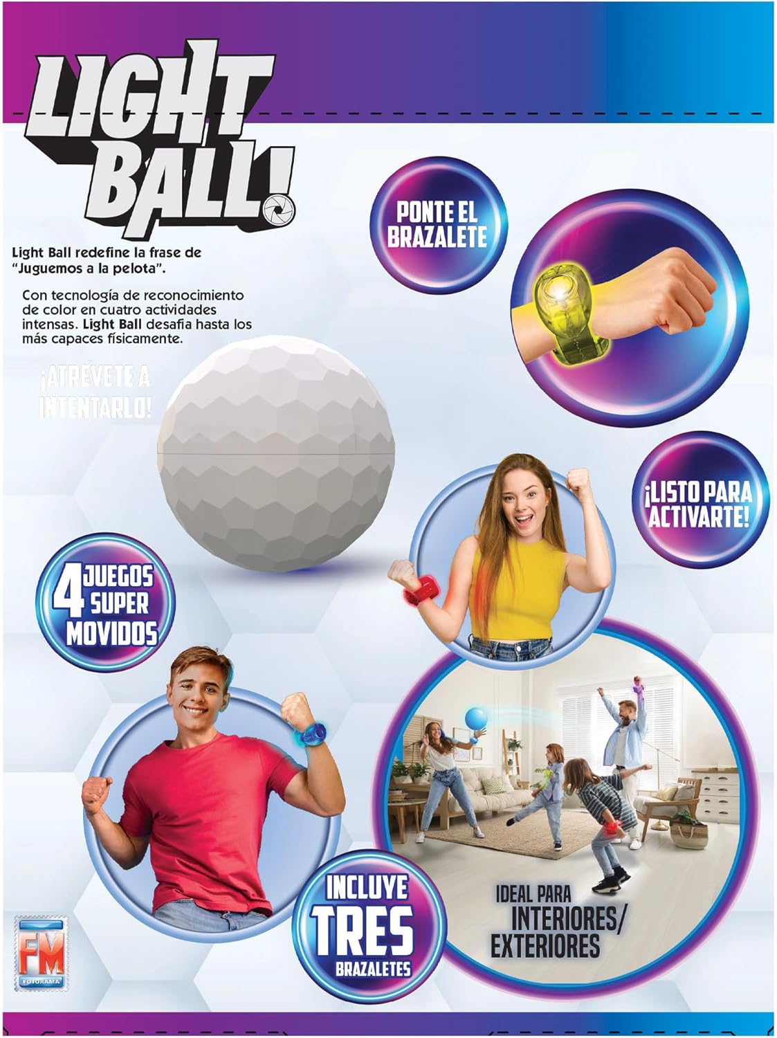Glow Ball Colour Changing Soft Ball With 3 Interactive Wristbands