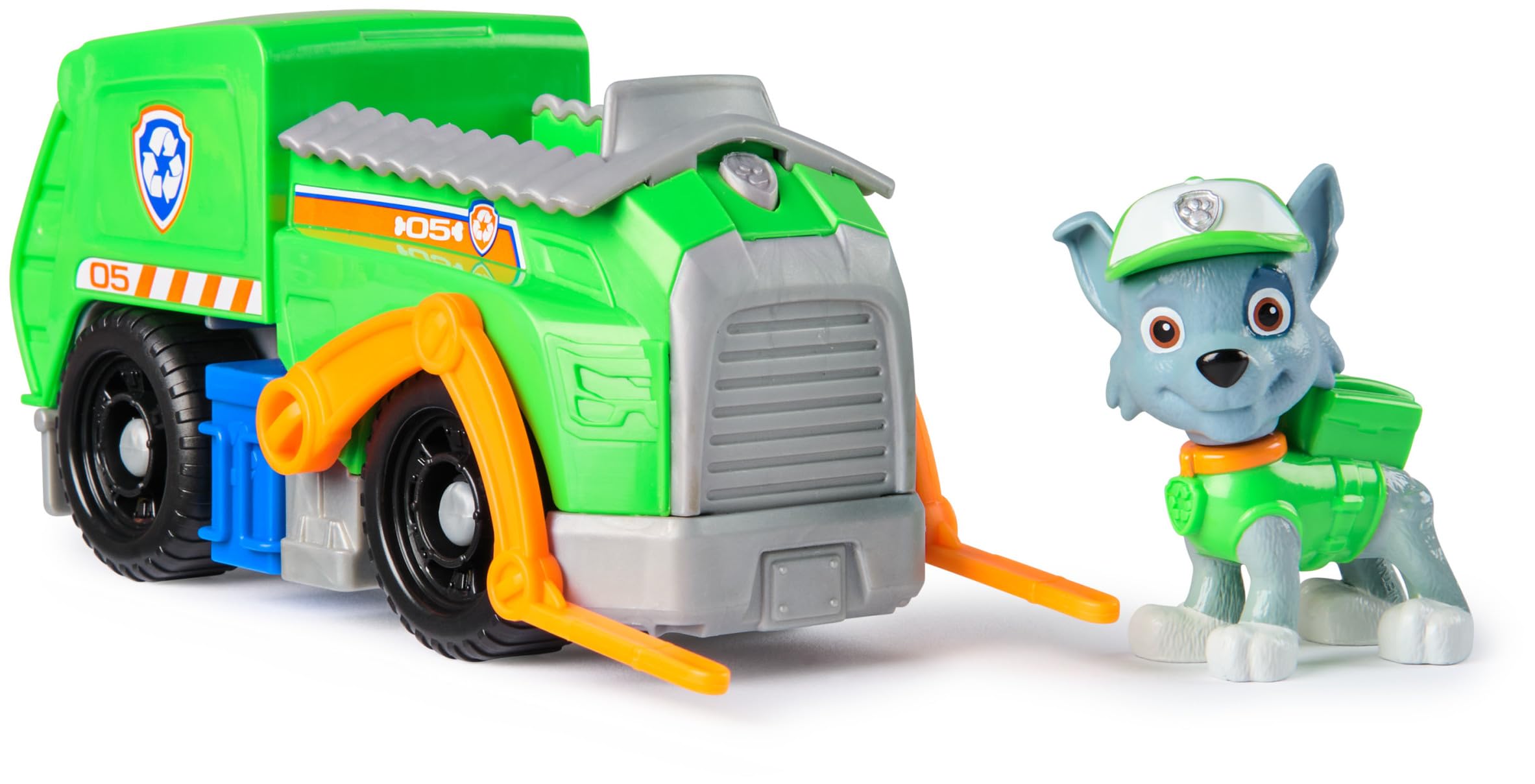 Paw Patrol ROCKY Recycling Lorry Toy Vehicle with Collectible Action Figure