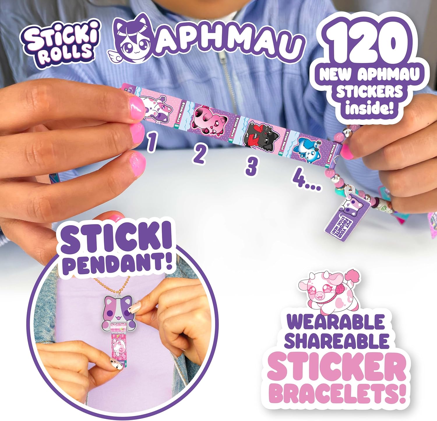 Sticki Rolls x Aphmau Pendant & Bracelet Set Limited Edition