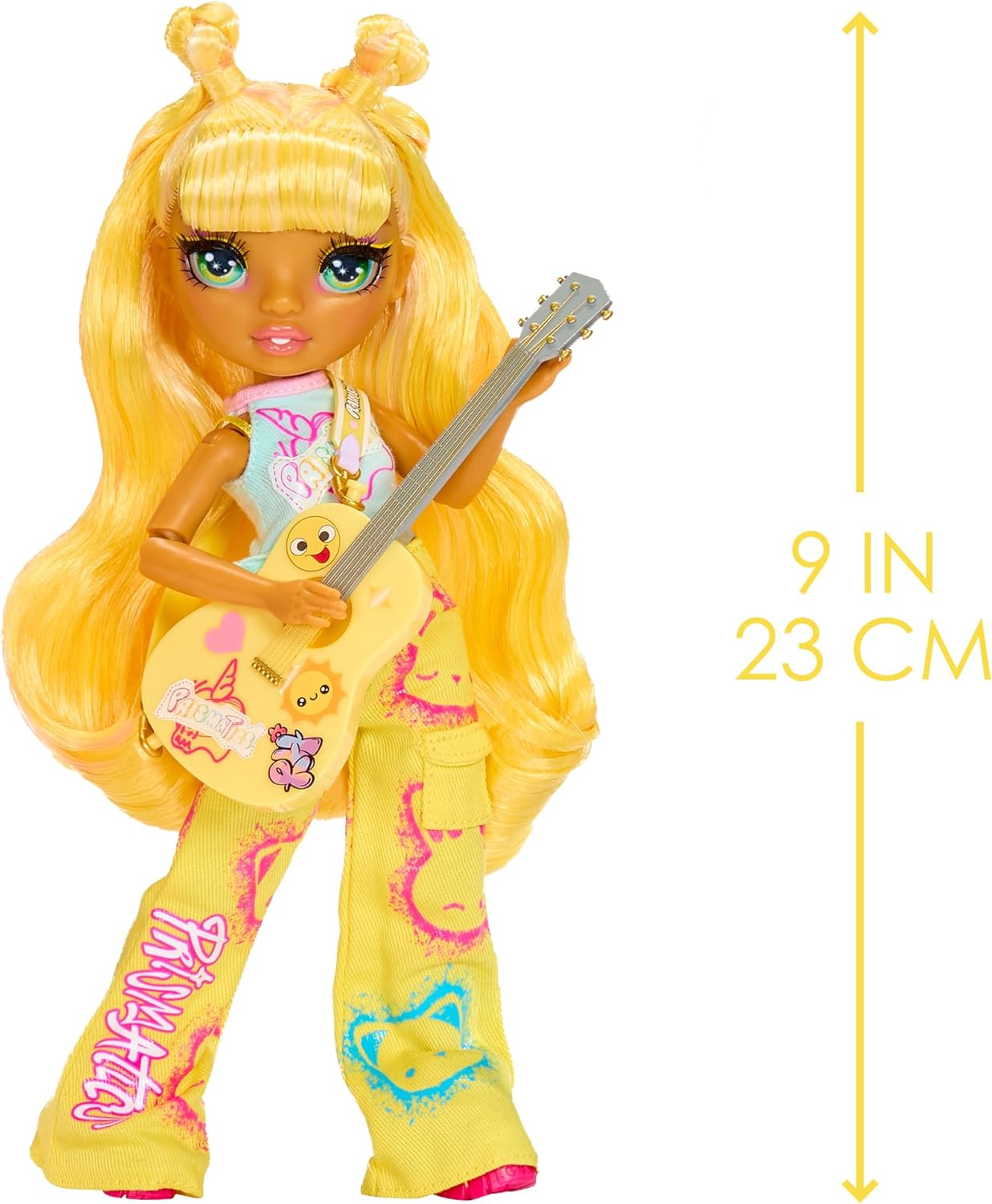 Rainbow High Junior High Rock Band SUNNY Yellow 23cm Fashion Doll with a Guitar