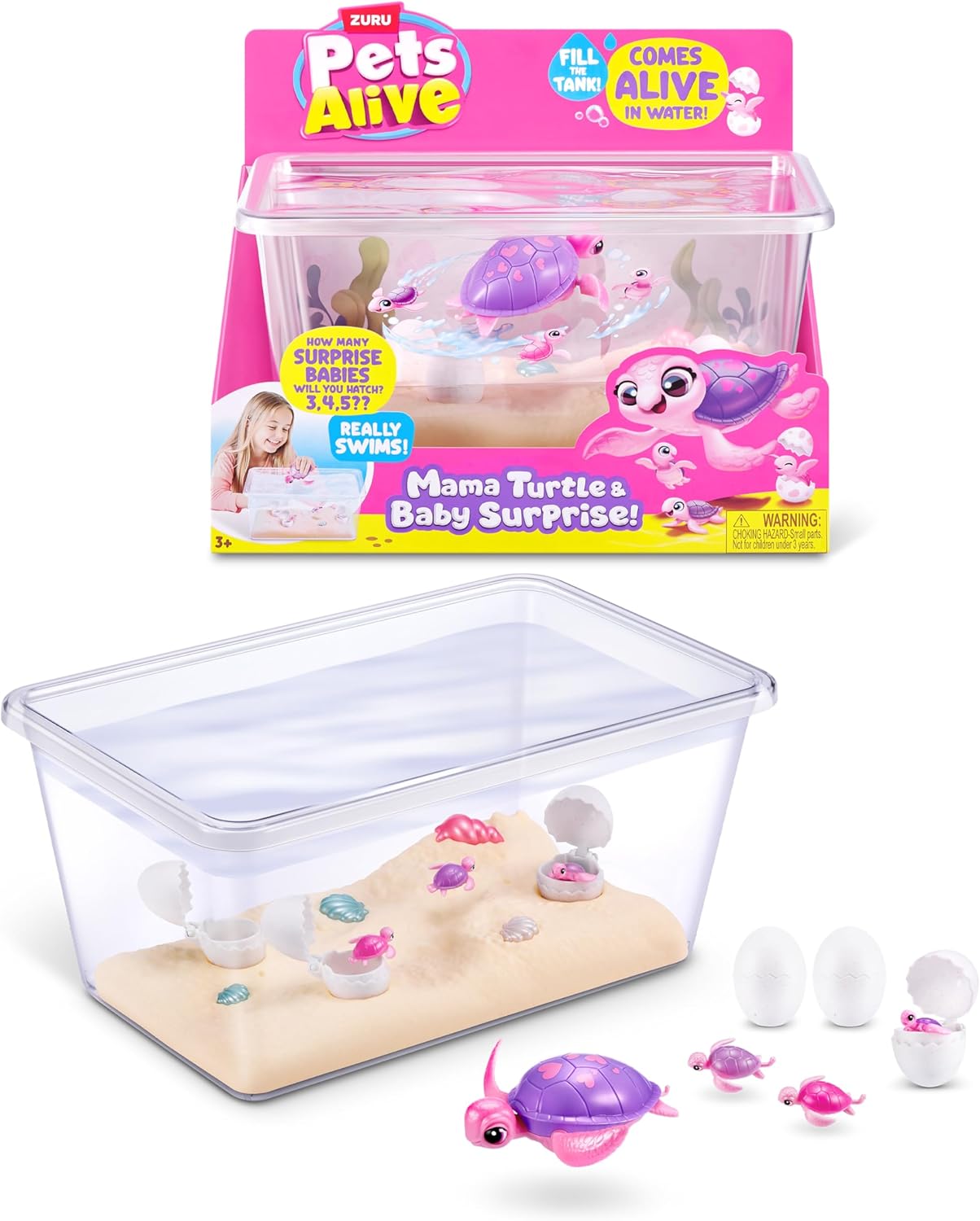 Pets Alive Mama & Baby Surprise Series 1 MAMA TURTLE Surprise Playset