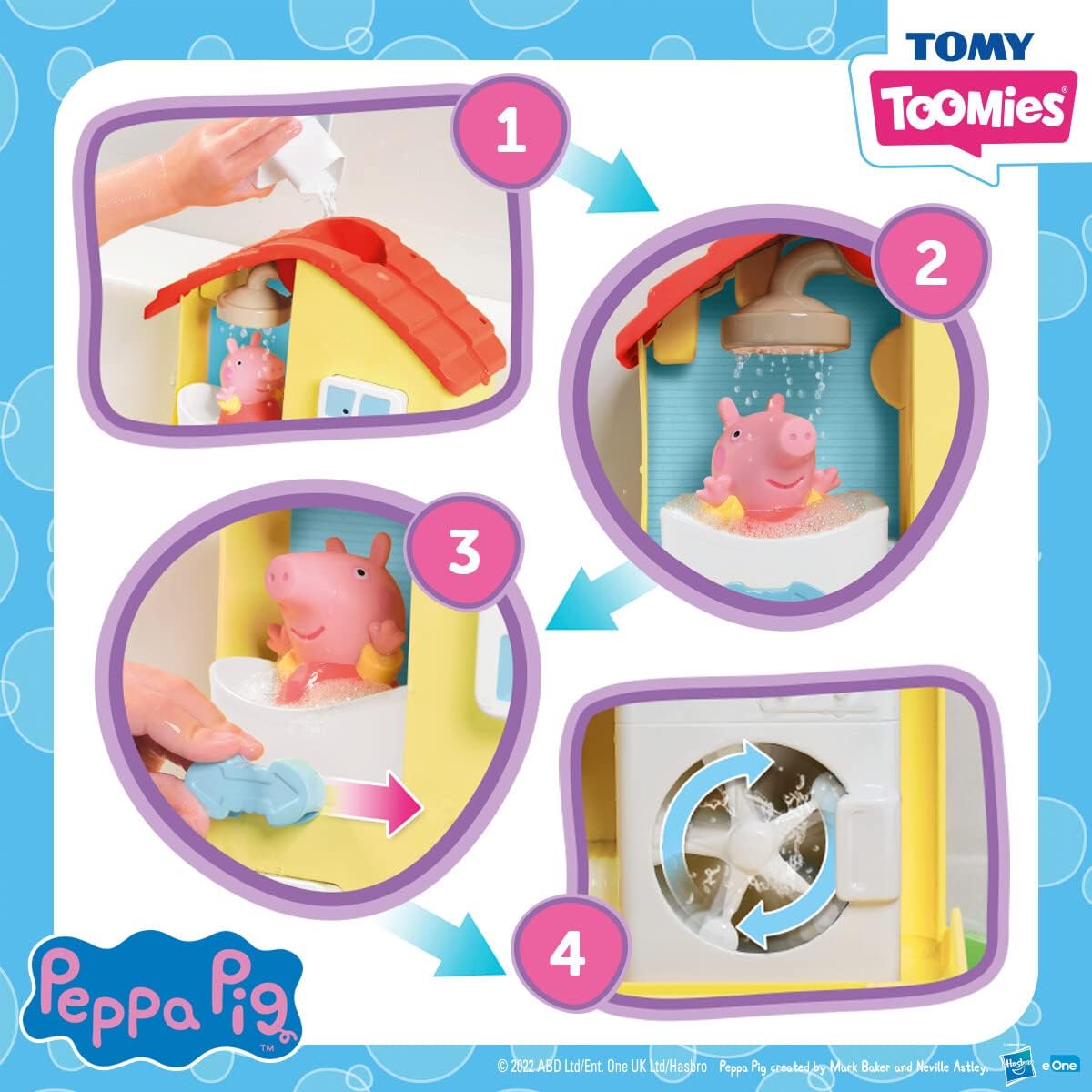 Toomies Peppa Pig House Bath Toy Playset