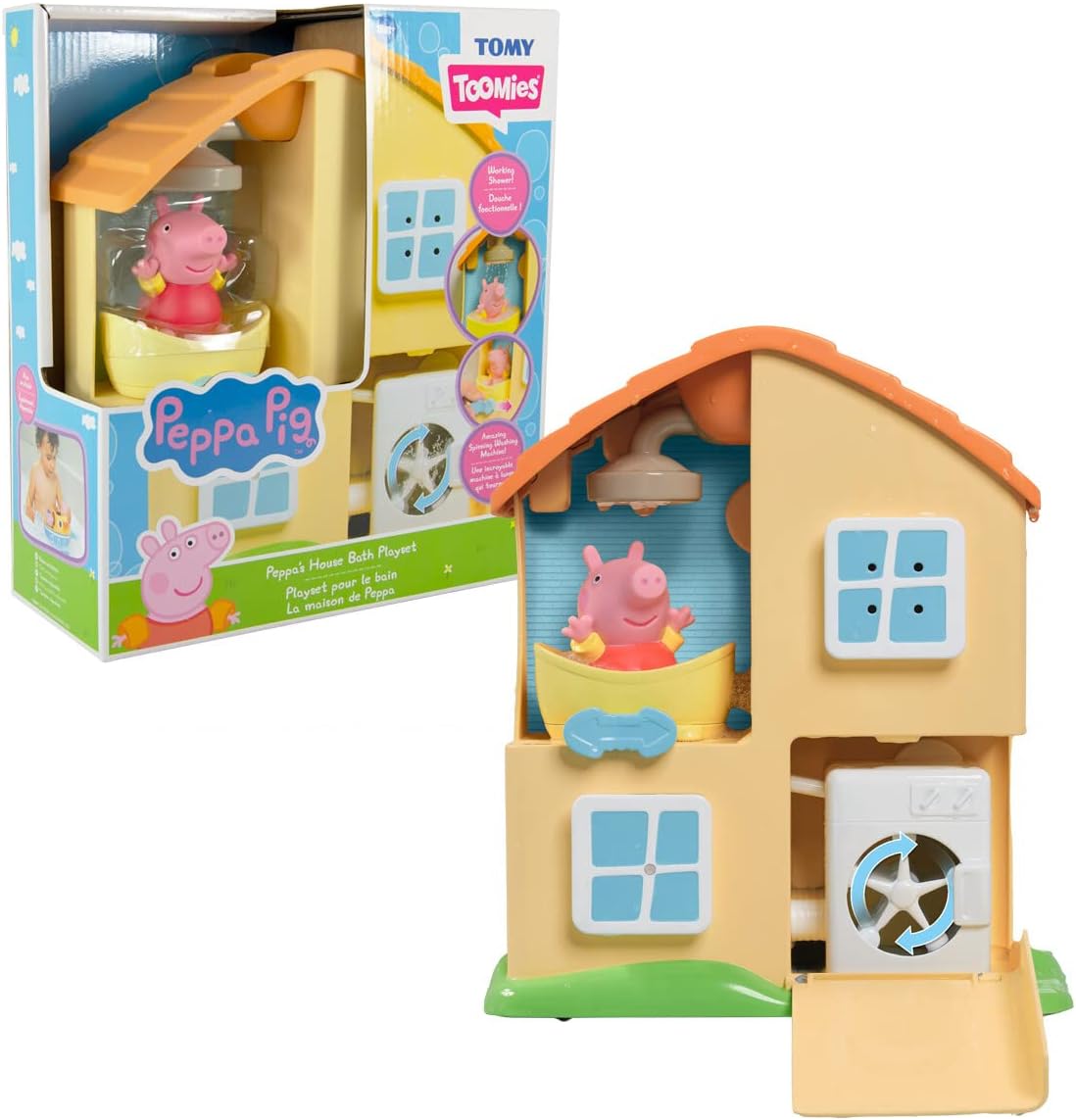 Toomies Peppa Pig House Bath Toy Playset