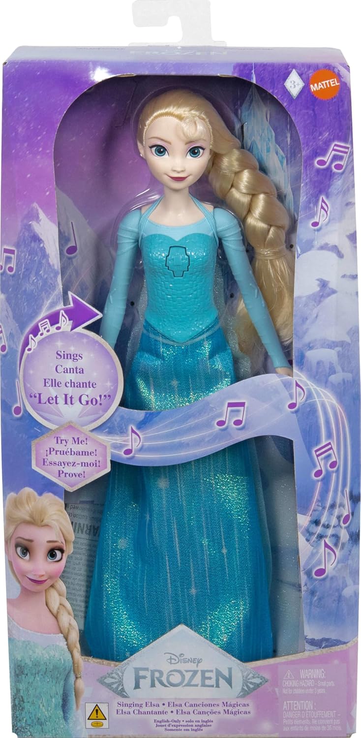 Mattel Disney Frozen Toys Singing Elsa Doll in Signature Clothing