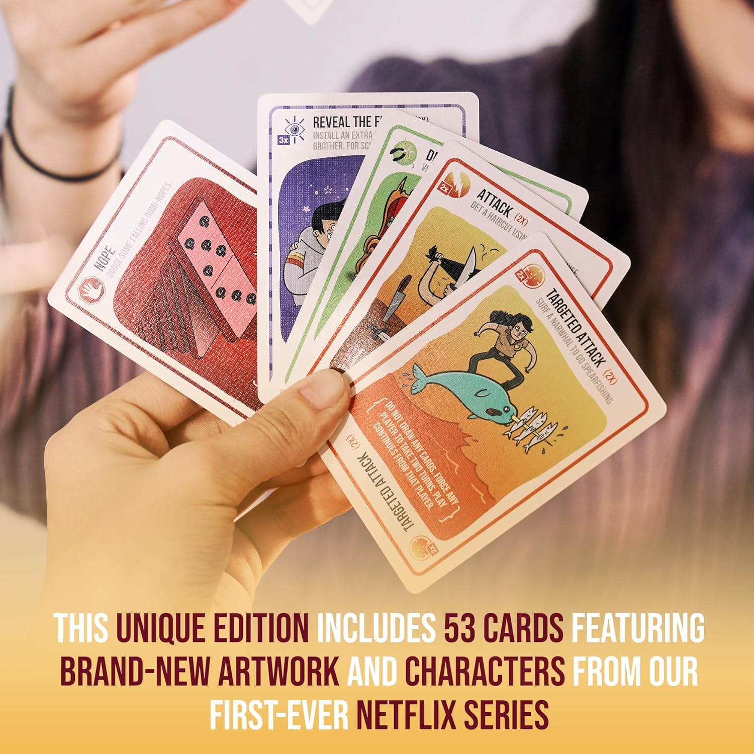 Exploding Kittens Good vs. Evil High Stakes Family Card Game