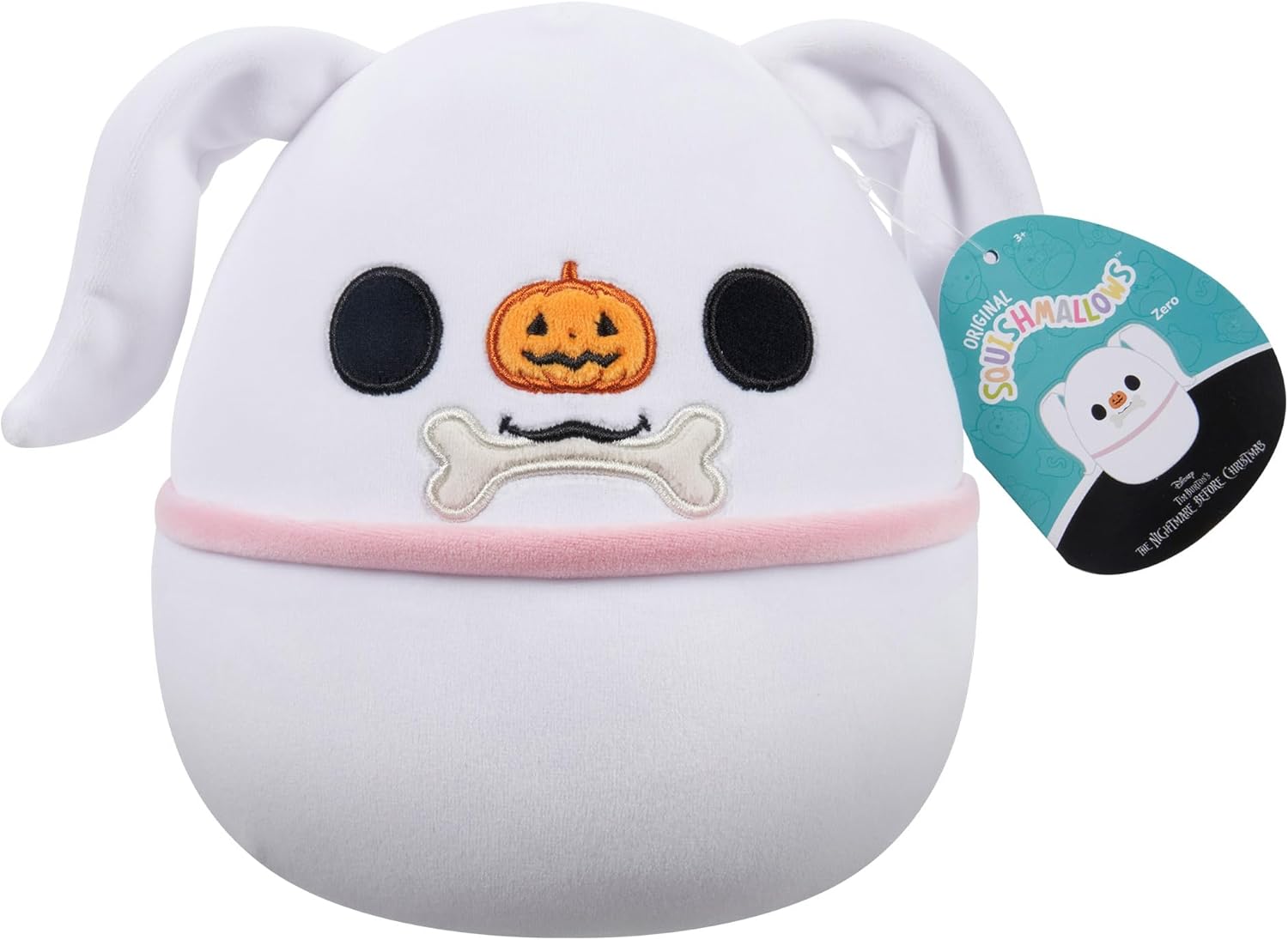 Squishmallows Original 8-Inch Zero The Dog with Bone Soft Plush Toy Nightmare Before Christmas