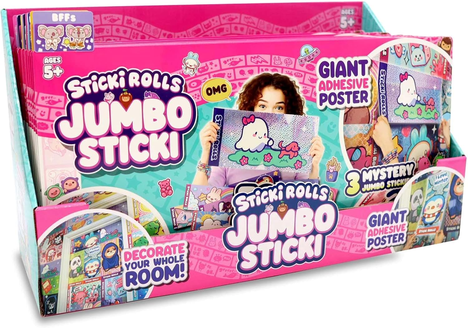 Sticki Rolls JUMBO Stickies Giant Re-Stickable Foil Stickers