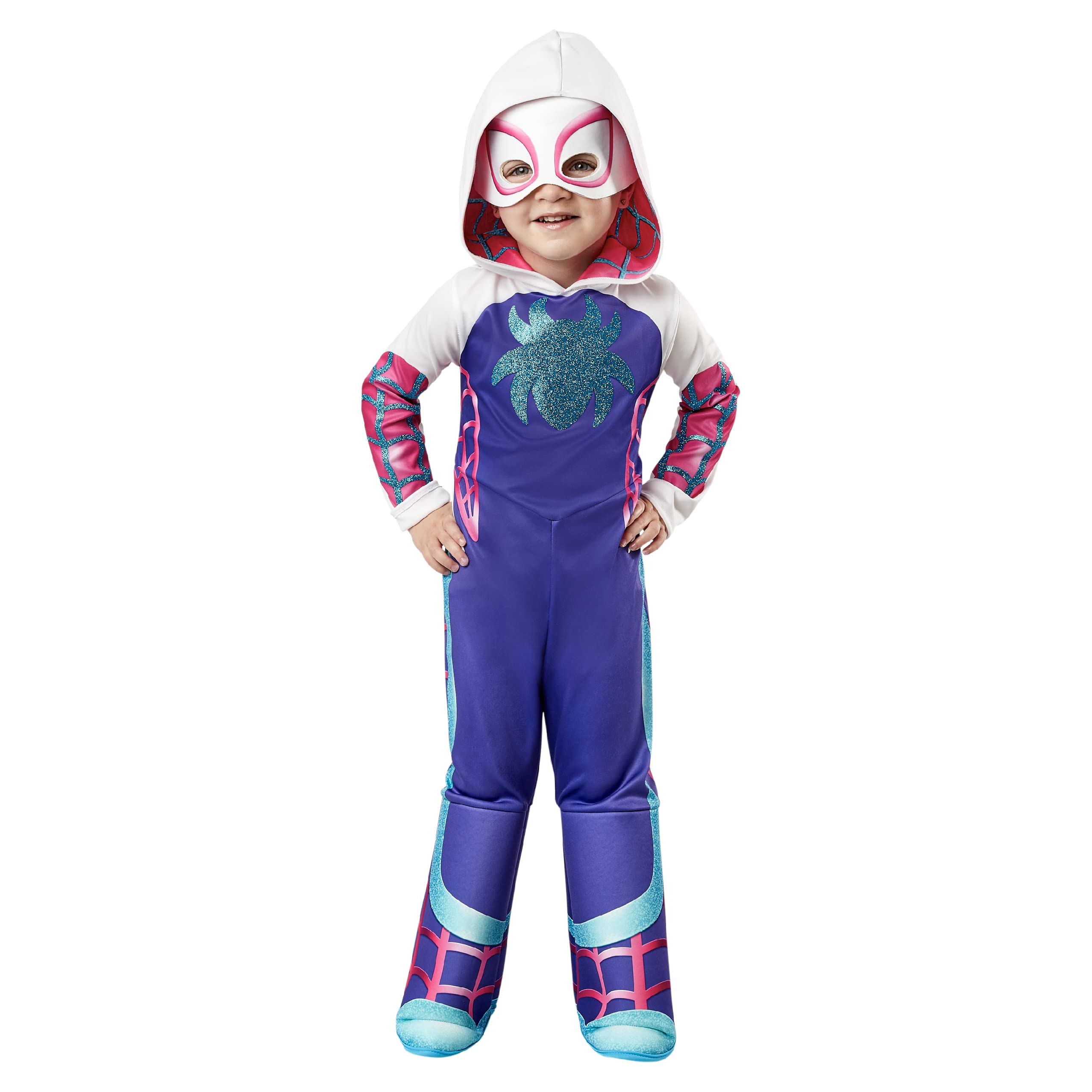 Rubie's Official Marvel Spidey and his Amazing Friends GHOST SPIDER Deluxe Costume 3 To 4 Years