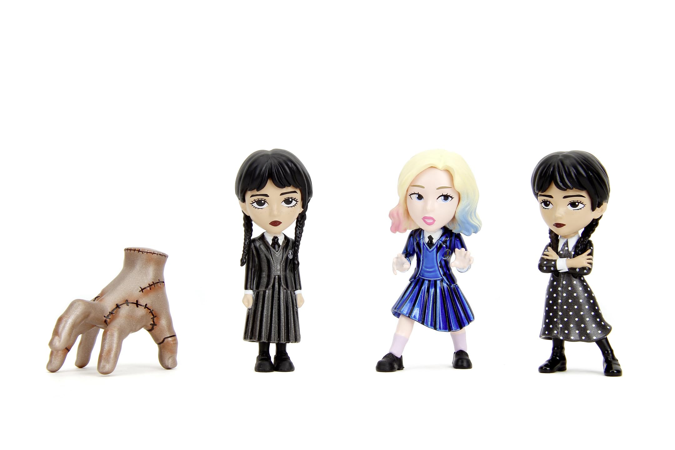 Jada Set of 4 Wednesday Series Character 7cm Figures Made in Metal