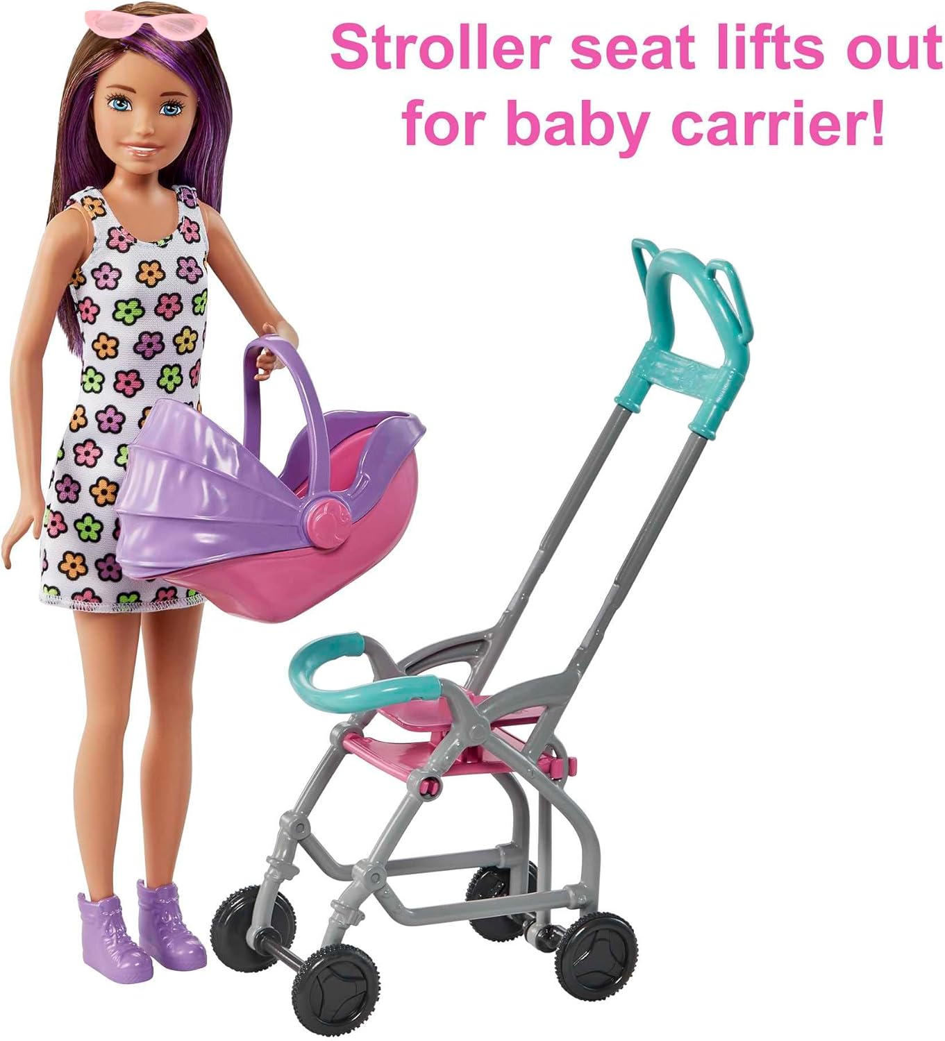 Barbie Skipper Babysitters Playset with Doll, Stroller, Baby Doll and 5 Accessories