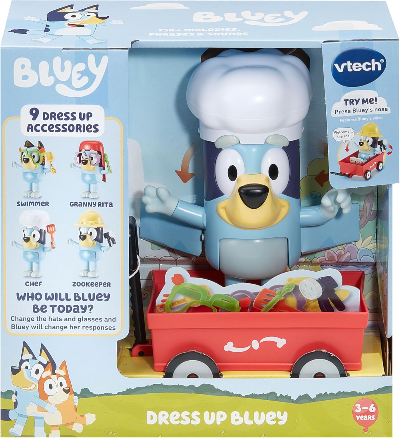 VTech DRESS UP BLUEY Official Character Interactive Kid's Toy