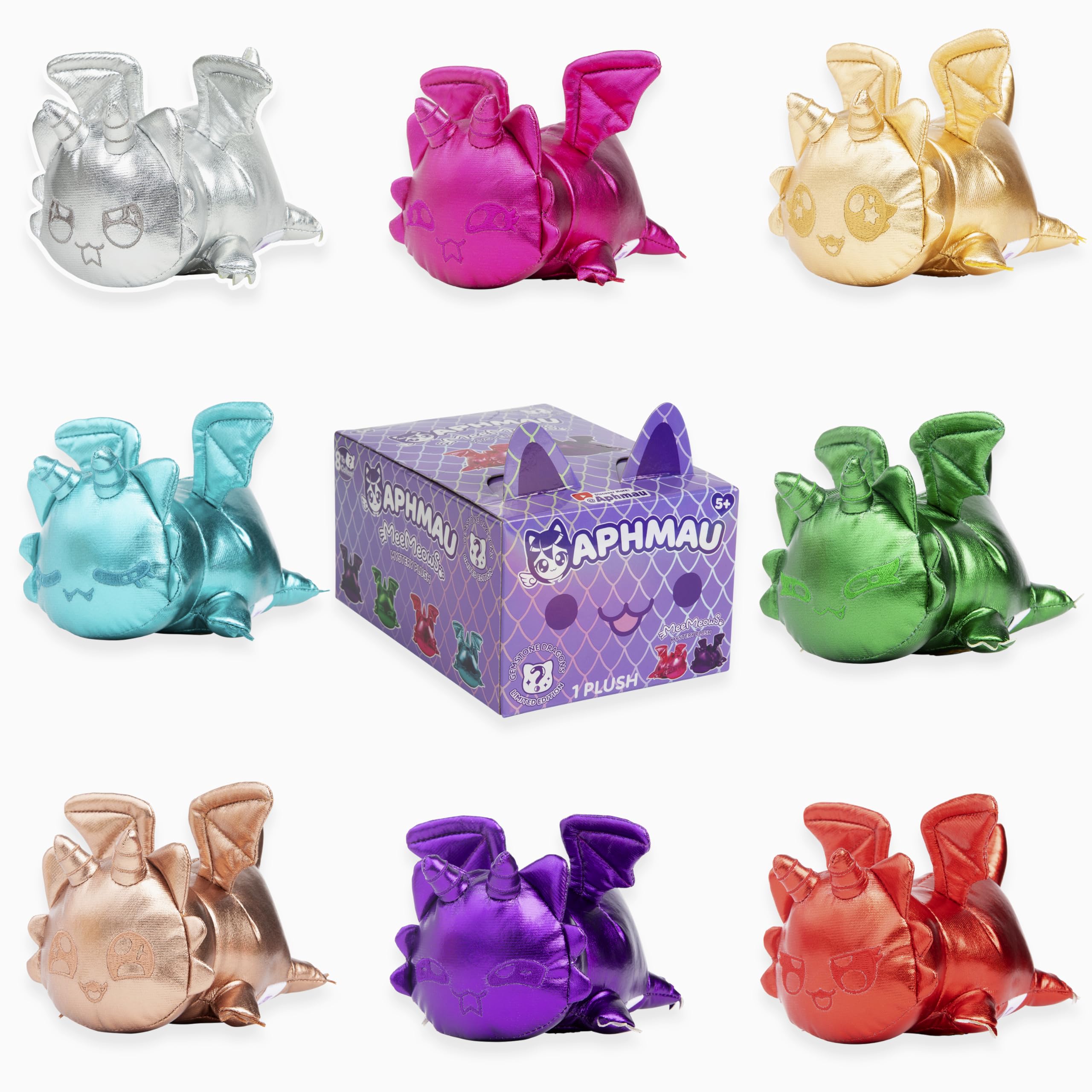 Aphmau 6 inch MeeMeow Mystery Plush GEMSTONE DRAGONS 1 at Random