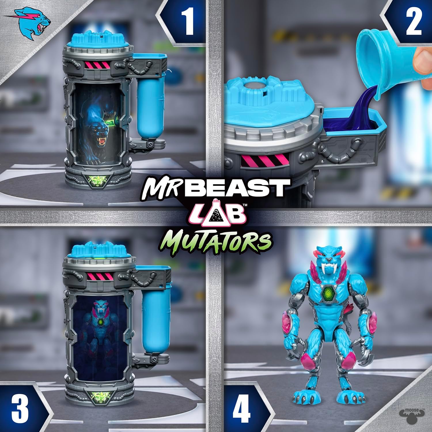 MrBeast Lab Mutators Mutate The Ultimate Beast Mutators ICONIC PANTHER Action Figure