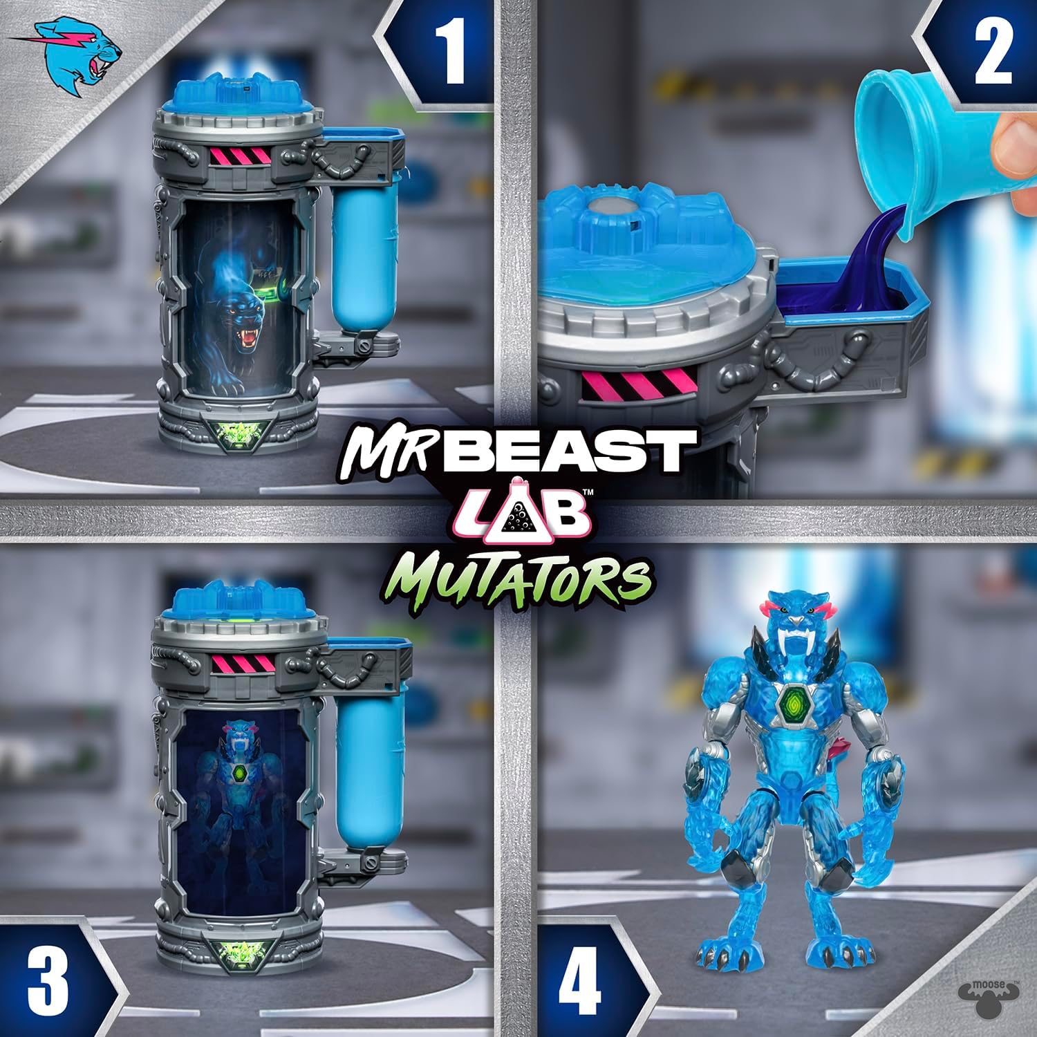 MrBeast Lab Mutators Mutate The Ultimate Beast Mutators STEALTH PANTHER Action Figure