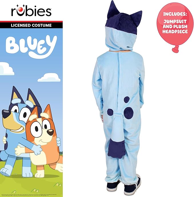 Rubies Official Bluey Child Costume Kids Fancy Dress Size 3-4 Years