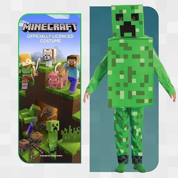 Disguise Minecraft Creeper Costume for Kids  4-6 YEARS