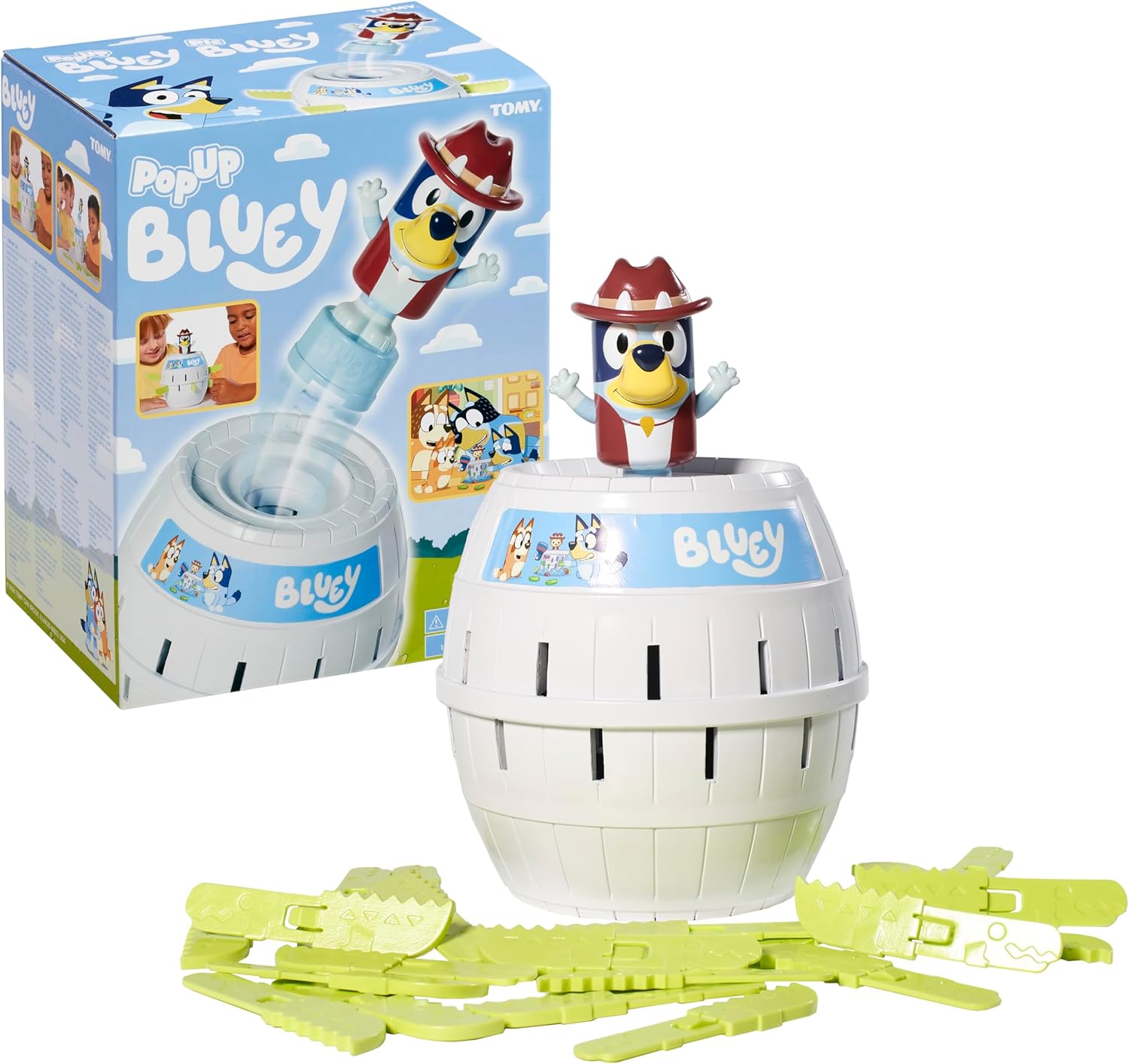 TOMY Games Pop Up Bluey Kids Game for 2-4 Players