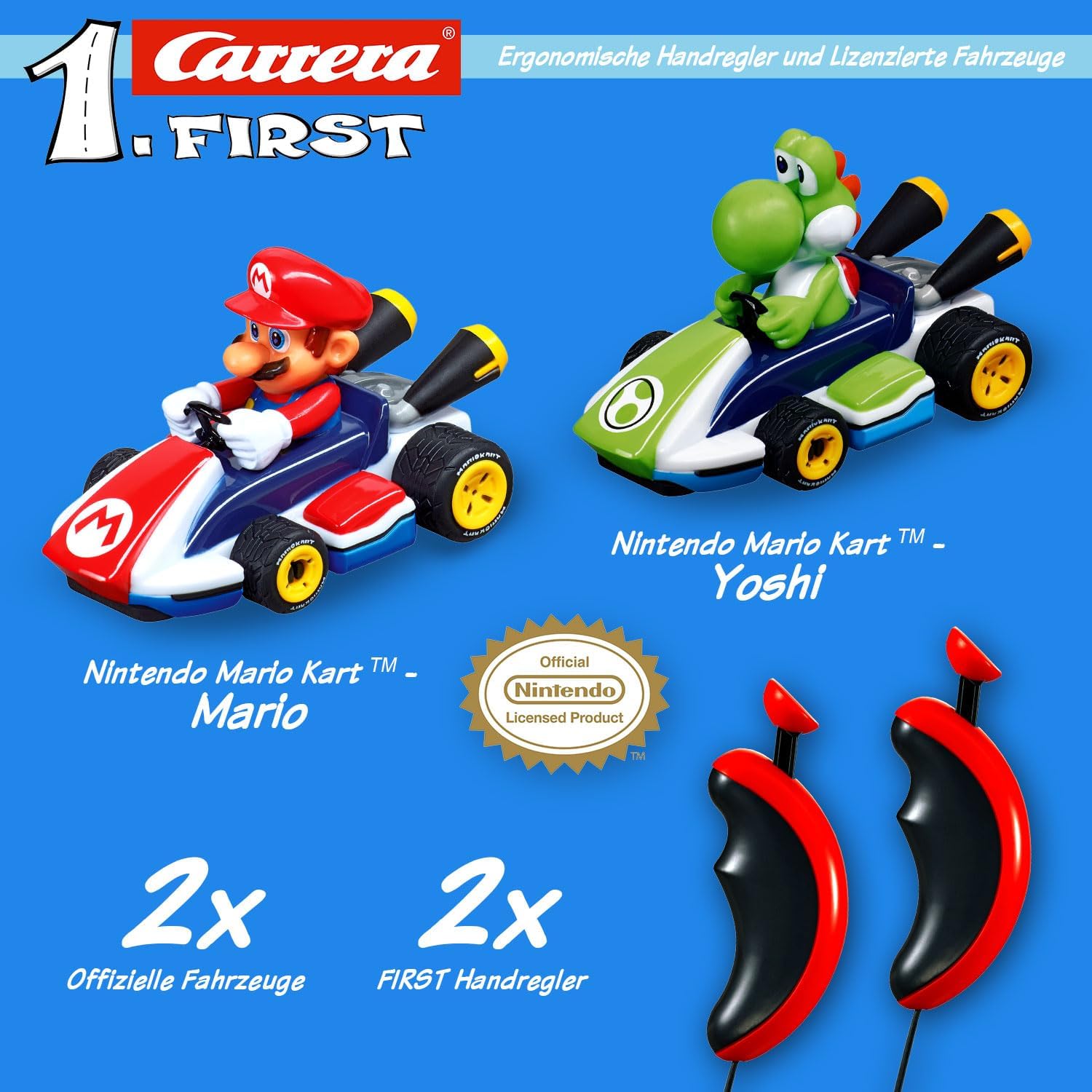 Carrera FIRST Mario Kart Track Set with Mario and Yoshi Karts