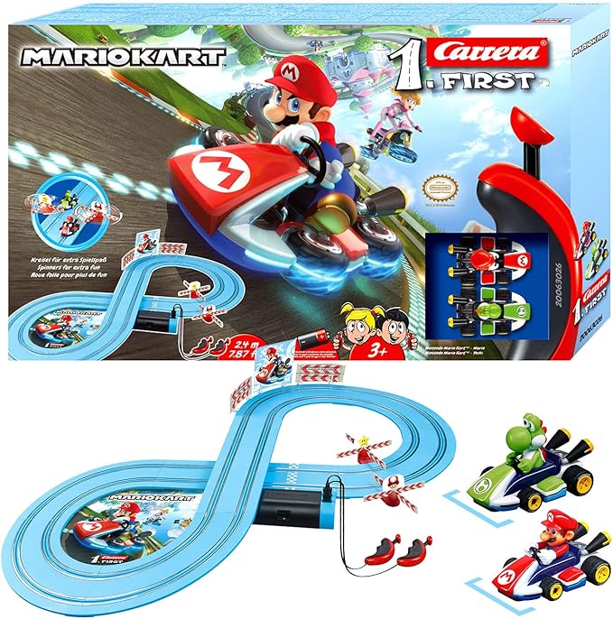 Carrera FIRST Mario Kart Track Set with Mario and Yoshi Karts