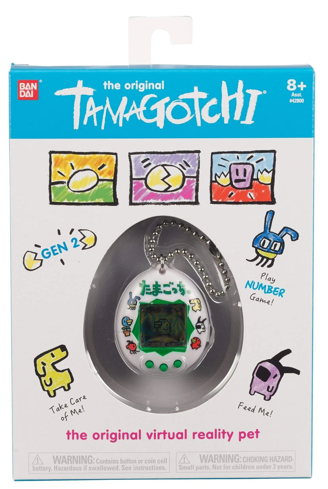 Tamagotchi Original Cyberpet Japan Logo Shell White